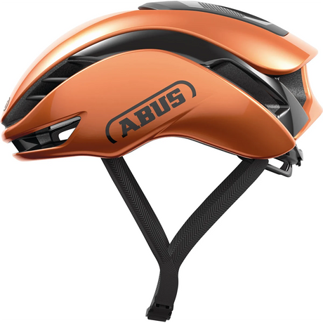 ABUS GameChanger 2.0 Aerohelm in Orange, Größe L 57–61 cm, leichter Rennradhelm mit Aero Blade und AirBoost-Belüftung