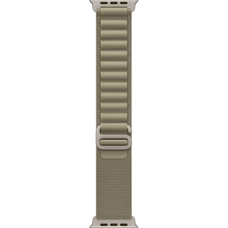 Apple Alpine Loop 49 mm Armband in Olive Größe S mit Titan-G-Haken, robustes Sportarmband für Apple Watch Ultra