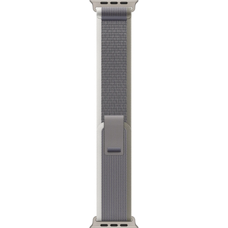 Apple Trail Loop 49 mm Armband in Grün/Grau Größe S/M, leichtes Nylon-Sportband mit Klettverschluss für Apple Watch Ultra