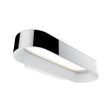 Die Paulmann Agena LED 20W Chromweiß matt dimmbar, eine ovale Badezimmerleuchte mit eingebauter LED-Leiste und Schutzart IP44, ist hier in einer eleganten, mattchromweißen Ausführung vor einem schlichten weißen Hintergrund zu sehen.
