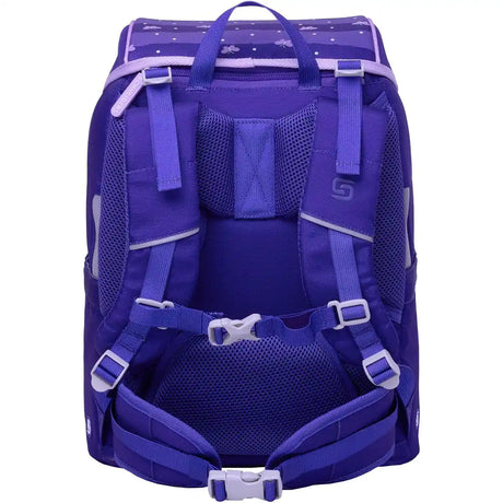 Das Schneiders Ergojet Set Blissy Butterfly ist ein ergonomisch designtes, lila Schulranzen-Set mit gepolsterten Schultergurten, Mesh-Taschen sowie verstellbaren Brust- und Hüftgurten - ideal für die Grundschule.