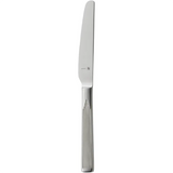 Ein WMF DECO Besteck-Set 30-tlg Edelstahl-Buttermesser mit abgerundeter Klinge und vertikal gerilltem Griff, abgebildet auf weißem Grund.